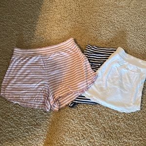 Set of 3 Aerie Ribbed Pajama Shorts